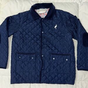 The Beaufort Bonnet Co Caldwell quilted coat w/elbow patches sz 7 EUC